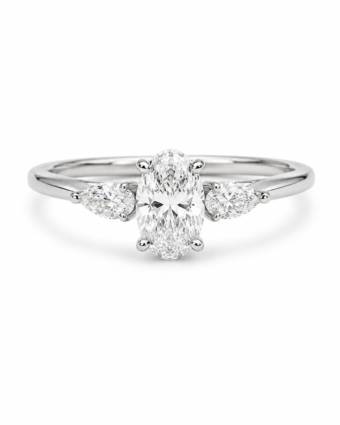 Classic solitaire engagement ring with a round diamond