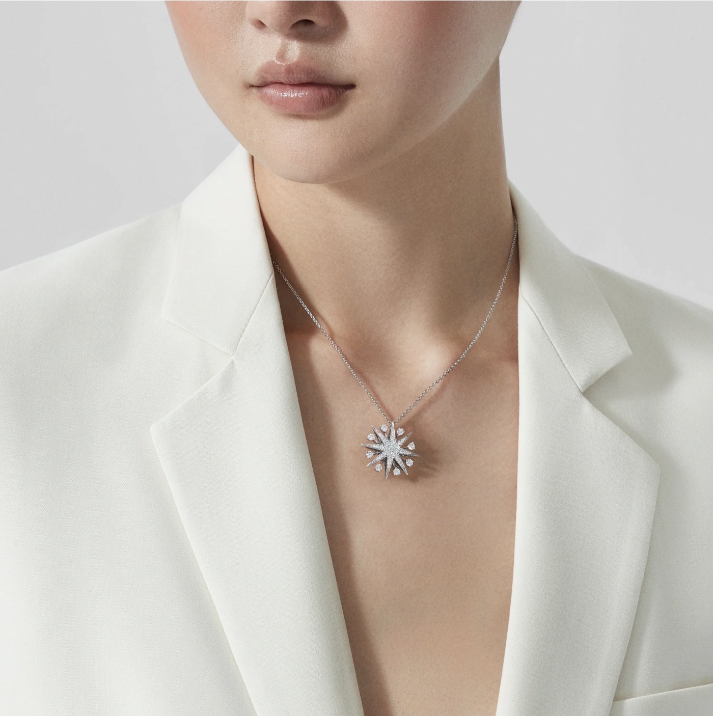 Silver pendants with diamond accents